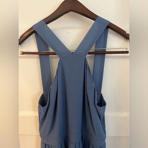 NEVER WORN, Slate Blue Lulus Dress, Wedding Guest, Floor Length, Black Tie